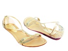 CH Gianvito Rossi "Cupid’s Crush" Gold Crystal Flats