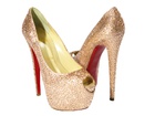 CH Christian Louboutin "Her Highness" Peach Daffodile Crystal Pumps